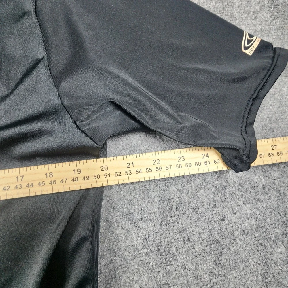 ONeill Mens Rash Guard XL Black Short Sleeve UPF 50+ Sun Protection Swim Shirt
